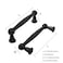khtumeware 2 Pack 3 Inch76mm Black Cabinet Pulls Black Kitchen Matte Black Cabinet Handles Kitchen Cabinet Hardware for Cupboard Drawer Handles Dresser Pulls