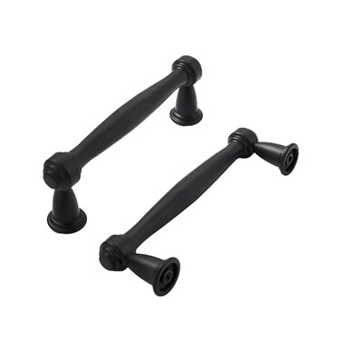 khtumeware 2 Pack 3 Inch76mm Black Cabinet Pulls Black Kitchen Matte Black Cabinet Handles Kitchen Cabinet Hardware for Cupboard Drawer Handles Dresser Pulls