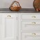 khtumeware 2 Pack 334 Gold Drawer Pulls Brushed Brass Cabinet Cup Pulls Kitchen Hardware Cabinet Handles Drawer Handles Knobs 334 inch Hole Center