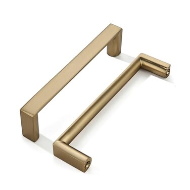 khtumeware 2 Pack 334 Inch96mm Champagne Bronze Square Cabinet Pulls Satin Brass Kitchen Cabinet Handles Kitchen Cabinet Hardware Gold Drawer Pulls for Dresser Cupboard