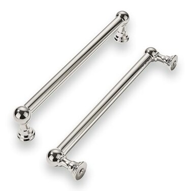 khtumeware 2 Pack 6 Inch Hole Center Polished Nickel Cabinet Pulls Heavy Duty Solid Cabinet Handles cabinets Dressers Kitchens Handles Bathroom cabinets