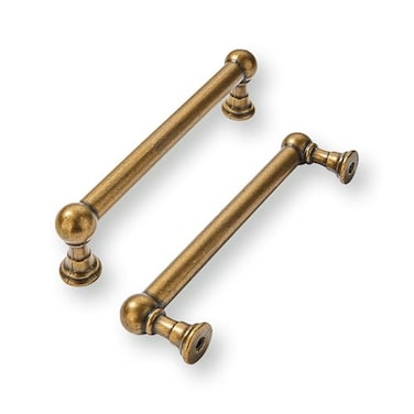 khtumeware 2 Pack Antique Brass Cabinet Pulls 312 Inch89MM Hole Centers Vintage Brass Kitchen Cabinet Handles Cabinet Hardware for Cabinets Cupboard Handles Drawer Pulls