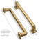 khtumeware 2 Pack Brushed Brass Cabinet Pulls 614 Inch160mm Hole Centers Cabinet Handles Kitchen Hardware Straight Bar for Cabinets and Drawer Pulls