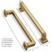 khtumeware 2 Pack Brushed Brass Cabinet Pulls 614 Inch160mm Hole Centers Cabinet Handles Kitchen Hardware Straight Bar for Cabinets and Drawer Pulls