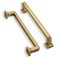 khtumeware 2 Pack Brushed Brass Cabinet Pulls 614 Inch160mm Hole Centers Cabinet Handles Kitchen Hardware Straight Bar for Cabinets and Drawer Pulls