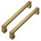 khtumeware 2 Pack Champagne Bronze Cabinet Pulls 8 Inch203mm Hole CentersSatin Brass Cabinet Pulls Kitchen Cabinet Hardware for Cupboard Gold Drawer Handles Dresser Pulls