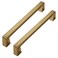 khtumeware 2 Pack Champagne Bronze Cabinet Pulls 8 Inch203mm Hole CentersSatin Brass Cabinet Pulls Kitchen Cabinet Hardware for Cupboard Gold Drawer Handles Dresser Pulls