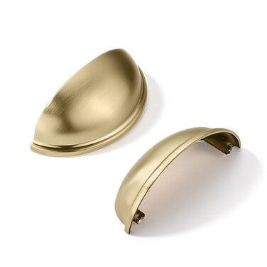khtumeware 20 Pack 212 Gold Drawer Pulls Brushed Brass Cabinet Cup Pulls Kitchen Hardware Cabinet Handles Drawer Handles Knobs 25 inch Hole Center