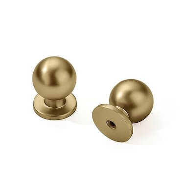 khtumeware 25 Pack Gold Cabinet Knobs Round 1 inch Brushed Brass Kitchen Knobs Zinc Alloy Dresser Knobs Metal Cabinet Handles for Drawer Desk Cabinets Cupboard