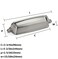 khtumeware 6 Pack 334 inch96 mm Drawer Pulls Brushed Satin Nickel Cabinet Cup Pulls Cabinet Hardware Kitchen Cabinet Handles Bin Cup Pulls for Kitchen Cabinets