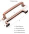 khtumeware KHTumeware 6 Pack 5 Cabinet Handles Brushed Antique Copper Cabinet Pulls and Drawer Handles