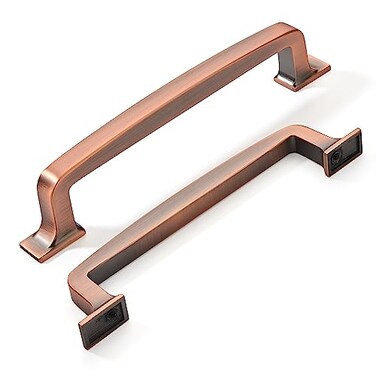 khtumeware KHTumeware 6 Pack 5 Cabinet Handles Brushed Antique Copper Cabinet Pulls and Drawer Handles