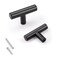 KNOBWELL 12 Pack Black Cabinet Knobs Single Hole 2 in Matte Black Dresser Drawer Knobs and Pulls for Cabinet Cupboard Vanity
