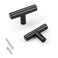 KNOBWELL 12 Pack Black Cabinet Knobs Single Hole 2 in Matte Black Dresser Drawer Knobs and Pulls for Cabinet Cupboard Vanity