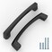KNOKLOCK 10 Pack 4 Inch102mm Kitchen Cabinet Handles Matte Black Cabinet Pulls Kitchen Cabinet Hardware Drawer Pulls for Dresser Cupboard Wardrobe