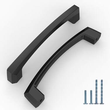 KNOKLOCK 10 Pack 4 Inch102mm Kitchen Cabinet Handles Matte Black Cabinet Pulls Kitchen Cabinet Hardware Drawer Pulls for Dresser Cupboard Wardrobe