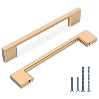 KNOKLOCK 10 Pack 5 Inch128mm Kitchen Cabinet Handles Champagne Bronze Cabinet Pulls Kitchen Cabinet Hardware Drawer Pulls for Cupboard Wardrobe