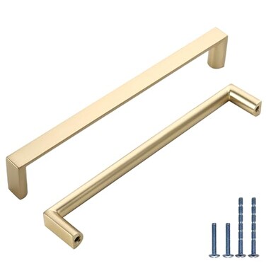 KNOKLOCK 10 Pack 75 Inch192mm Kitchen Cabinet Handles Brushed Gold Cabinet Pulls Kitchen Cabinet Hardware Drawer Pulls for Cupboard Wardrobe