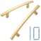 KOOFIZO 10 Pack 334 Inch Brushed Gold Kitchen Cabinet Pulls Brushed Gold Cabinet Handles Gold Cabinet Hardware for Kitchen Cabinets 1961 Drawer Dresser Cupboard Bedroom