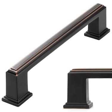 KOOFIZO 10 Pack 5 Inch Cabinet Pulls Oil Rubbed Bronze Furniture Handle for Kitchen Cupboard Door Bedroom Dresser Drawer Bathroom Wardrobe Hardware