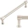KOOFIZO Pillar Foot Cabinet Pull 10Pack Brushed Nickel Furniture Handle 614 Inch Screw Spacing P25 for Kitchen Cupboard Door Bedroom Dresser Bathroom Hardware