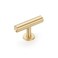 KOPPALIVE 2Pack Solid Brass Cabinet Pulls Gold Kitchen Cabinet Handles Gold Dresser Drawer Pulls Modern Furniture Hardware Single Hole Brushed Finish