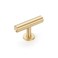 KOPPALIVE 2Pack Solid Brass Cabinet Pulls Gold Kitchen Cabinet Handles Gold Dresser Drawer Pulls Modern Furniture Hardware Single Hole Brushed Finish