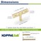 KOPPALIVE 6Pack Solid Brass Kitchen Cabinet Pulls Gold Modern TBar Handles Single Hole Hammered Knobs for Dresser Drawer Cupboard 11516 Inch Total Length Polished Finish