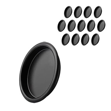 KOVOSCH 14 Pack Closet Door Finger Pull Black 218 Round Sliding Finger Door Pull Easy Snapin Installation