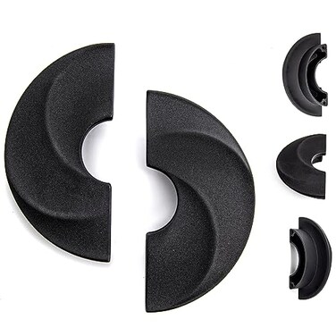 KURTOTEP 2 Pack Semicircle Black Cabinet Pulls Double Hole Handles for DrawerKitchen Cupboard and CabinetMatte Black Finish Knobs HalfMoon Design Furniture Hardware for Bedroom