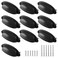 Kyuionty 10 Pack Antique Black Drawer Pull Handle Knobs Metal Cup Pull 35 Hole Centers Vintage Shell Pull Handles for Kitchen Cabinet Dresser Furniture