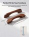 Lafoy 375 Inch 96mm Hole Centers Solid Walnut Wood Cabinet Handle Brown Wooden Drawer Pull Replacement for Dresser Furniture Modern Arched Bridge Smooth Pure Hardwood Minimalist Style 2 Pack