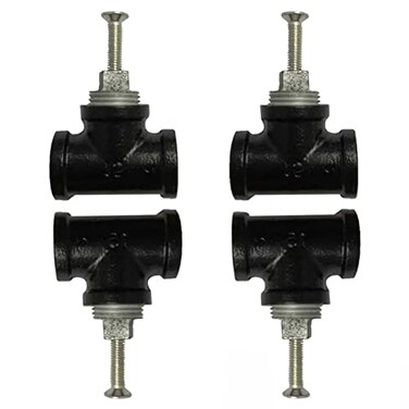 LB-LAIBA LBLAIBA Industrial Water Pipe Cabinet Knobs Pulls Retro Industrial Style for Wardrobe Dresser Cupboard Drawer Furniture Door Pulls Handle Home Kitchen Hardware 4 Pieces A Style