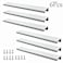 LC LICTOP 118 Inch Silver Finger Pulls 6Pcs 882 Inch Hole Spacing Aluminum Alloy Edge Pulls Furniture Handle Back Mount Concealed Handles for Cabinets Cupboard Drawer Dresser Wardrobe