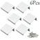 LC LICTOP 138 Inch Silver Finger Pulls for Cabinet 6Pcs 063 Inch Hole Spacing Aluminum Alloy Edge Pulls Furniture Handle Back Mount Concealed Handles for Cupboard Drawer Dresser Wardrobe