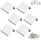 LC LICTOP 138 Inch Silver Finger Pulls for Cabinet 6Pcs 063 Inch Hole Spacing Aluminum Alloy Edge Pulls Furniture Handle Back Mount Concealed Handles for Cupboard Drawer Dresser Wardrobe