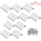 LC LICTOP 197 Inch Silver Finger Pulls for Cabinet 10Pcs 126 Inch Hole Spacing Aluminum Alloy Edge Pulls Furniture Handle Back Mount Concealed Handles for Cupboard Drawer Dresser Wardrobe