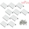 LC LICTOP 197 Inch Silver Finger Pulls for Cabinet 10Pcs 126 Inch Hole Spacing Aluminum Alloy Edge Pulls Furniture Handle Back Mount Concealed Handles for Cupboard Drawer Dresser Wardrobe