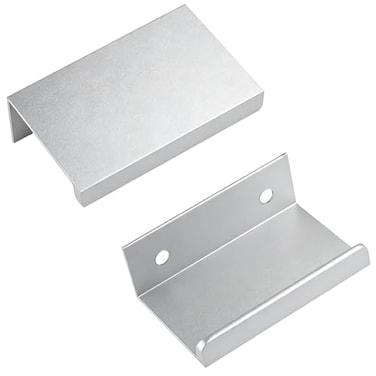 LC LICTOP 197 Inch Silver Finger Pulls for Cabinet 10Pcs 126 Inch Hole Spacing Aluminum Alloy Edge Pulls Furniture Handle Back Mount Concealed Handles for Cupboard Drawer Dresser Wardrobe