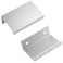 LC LICTOP 197 Inch Silver Finger Pulls for Cabinet 10Pcs 126 Inch Hole Spacing Aluminum Alloy Edge Pulls Furniture Handle Back Mount Concealed Handles for Cupboard Drawer Dresser Wardrobe
