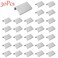 LC LICTOP 197 Inch Silver Finger Pulls for Cabinet 30Pcs 126 Inch Hole Spacing Aluminum Alloy Edge Pulls Furniture Handle Back Mount Concealed Handles for Cupboard Drawer Dresser Wardrobe