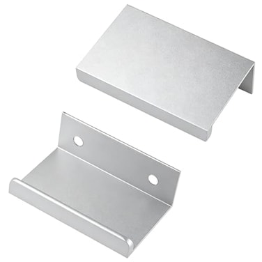 LC LICTOP 197 Inch Silver Finger Pulls for Cabinet 30Pcs 126 Inch Hole Spacing Aluminum Alloy Edge Pulls Furniture Handle Back Mount Concealed Handles for Cupboard Drawer Dresser Wardrobe