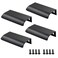 LC LICTOP 315 Inch Black Curved Edge Finger Pulls 4Pcs 252 Inch Hole Spacing Aluminum Alloy Funiture Pull Back Mount Concealed Handles for Cabinets Cupboard Drawer Dresser Wardrobe