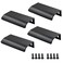 LC LICTOP 315 Inch Black Curved Edge Finger Pulls 4Pcs 252 Inch Hole Spacing Aluminum Alloy Funiture Pull Back Mount Concealed Handles for Cabinets Cupboard Drawer Dresser Wardrobe