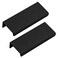 LC LICTOP 315 Inch Black Finger Pulls for Cabinet 2Pcs 252 Inch Hole Spacing Aluminum Alloy Edge Pulls Furniture Handle Back Mount Concealed Handles for Cupboard Drawer Dresser Wardrobe