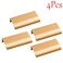 LC LICTOP 315 Inch Gold Curved Edge Finger Pulls 4Pcs 252 Inch Hole Spacing Aluminum Alloy Funiture Pull Back Mount Concealed Handles for Cabinets Cupboard Drawer Dresser Wardrobe