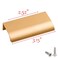 LC LICTOP 315 Inch Gold Curved Edge Finger Pulls 4Pcs 252 Inch Hole Spacing Aluminum Alloy Funiture Pull Back Mount Concealed Handles for Cabinets Cupboard Drawer Dresser Wardrobe