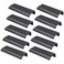 LC LICTOP 472 Inch Black Curved Edge Finger Pulls 10Pcs 378 Inch Hole Spacing Aluminum Alloy Funiture Pull Back Mount Concealed Handles for Cabinets Cupboard Drawer Dresser Wardrobe