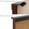 LC LICTOP 472 Inch Black Curved Edge Finger Pulls 10Pcs 378 Inch Hole Spacing Aluminum Alloy Funiture Pull Back Mount Concealed Handles for Cabinets Cupboard Drawer Dresser Wardrobe