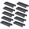 LC LICTOP 472 Inch Black Curved Edge Finger Pulls 10Pcs 378 Inch Hole Spacing Aluminum Alloy Funiture Pull Back Mount Concealed Handles for Cabinets Cupboard Drawer Dresser Wardrobe
